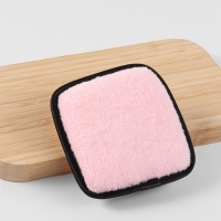 Спонж д/умывания полиэстер квадрат с подвесом 10,5*1,5см розовый пакет QF
