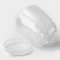 Горшок для цветов с поддоном &laquo;Адель&raquo;, 1,5 л, пластиковый, цвет прозрачный