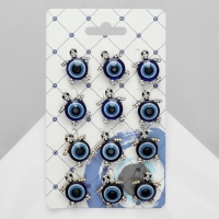 Брошь-оберег &laquo;Черепашка&raquo; турецкий глаз (неделимая фасовка 12 шт., цена за шт.), цвет МИКС