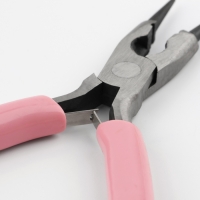 Круглогубцы с бокорезом, для рукоделия, 13 &times; 6,5 см, цвет серебряный/розовый