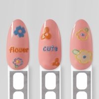 Наклейки для ногтей &laquo;Cute flowers&raquo;, объёмные, разноцветные