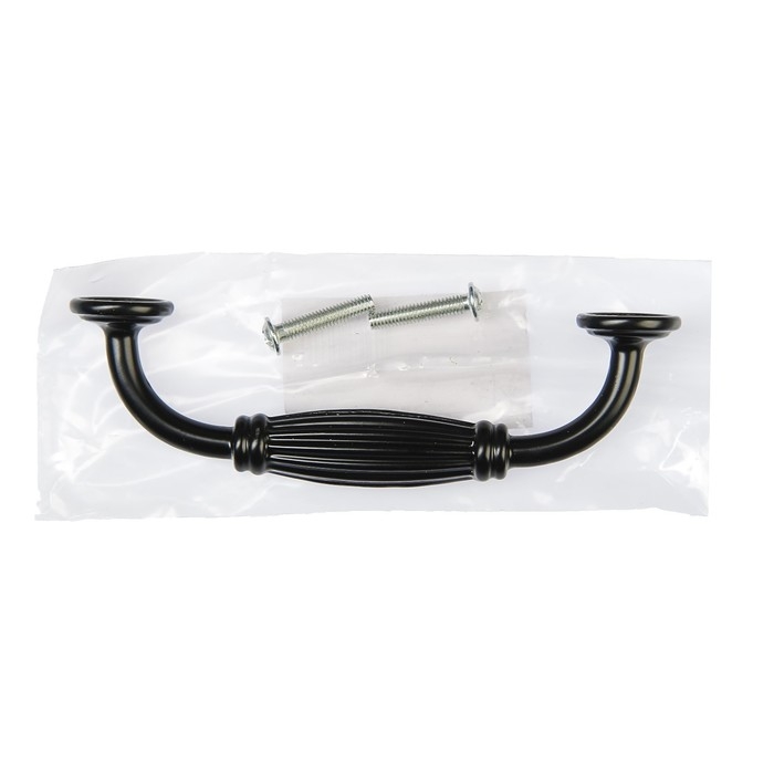 Ручка-скоба ТУНДРА PC176BL, м/о 96 мм, цвет чёрный, 4 шт TMP