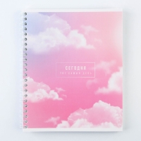 Тетрадь в клетку, 96 листов А5 на спирали, &laquo;Сегодня&raquo; ,обложка мелованный картон 230 г внутренний блок №1, белизна 96%