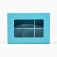 Коробка складная под 6 конфет &laquo;Тиффани&raquo;, 13,5 х 9,8 х 3,8 см