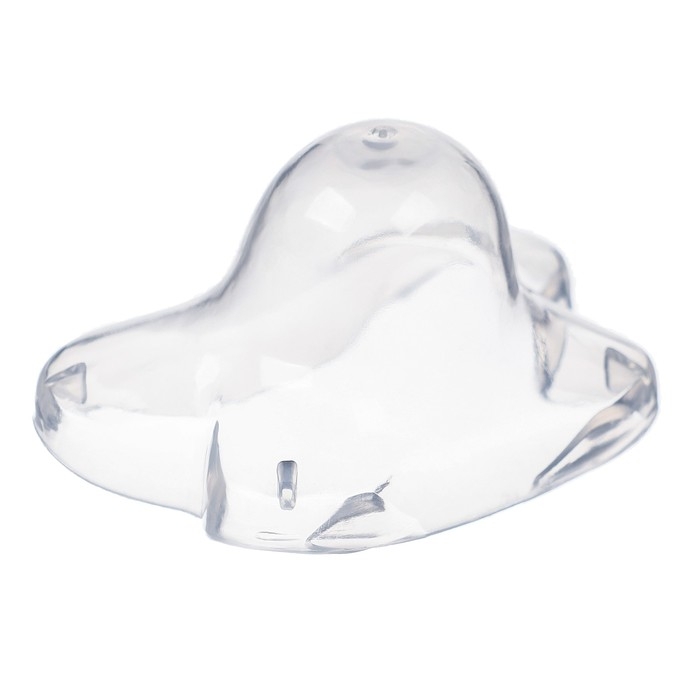 Соска - пустышка силиконовая ортодонтическая &laquo;Зайка&raquo;, от 12 мес., с колпачком, цвет синий/красный