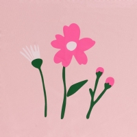 Зонт женский механический, 8 спиц, d=95, розовый минимализм