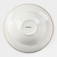 Тарелка фарфоровая для пасты Magistro &laquo;Церера&raquo;, 400 мл, d=19,5 см, цвет белый