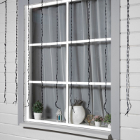 Гирлянда &laquo;Водопад&raquo; 2 &times; 1.5 м, IP44, тёмная нить, 400 LED, свечение белое, 8 режимов, 220 В