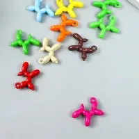 Металлический элемент, декоративная подвеска &laquo;Арт Узор. Надувной шарик: собака&raquo;, 0.6&times;1.4&times;1.9 см, МИКС