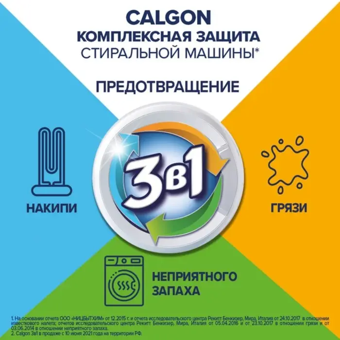 Средство для смягчения воды и предотвращения образования налета &laquo;Calgon 3в1&raquo; гель, 1500 мл