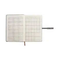 Ежедневник недатированный формат А5, с хлястиком, 112л, линия, пвх, Узор Серый