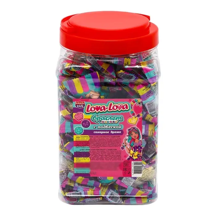 Сахарное драже " Lova-Lova браслет c подвеской", 12 г