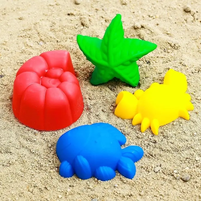 Набор игрушек для песочницы, 4 формочки для песка, МИКС