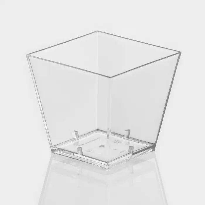 Форма пластиковая одноразовая для фуршета &laquo;Квадрат&raquo;, 60 мл, прозрачная