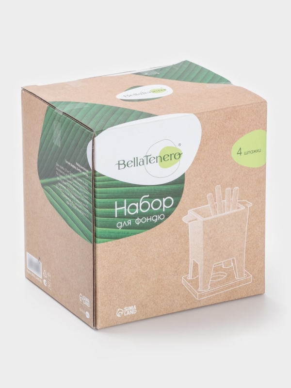 Набор для фондю BellaTenero, 11.5&times;14.5 см, 4 шпашки