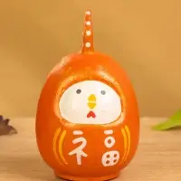 Деревянная кукла кокеши "Цыпленок" цв. красный, 6х6х9 см