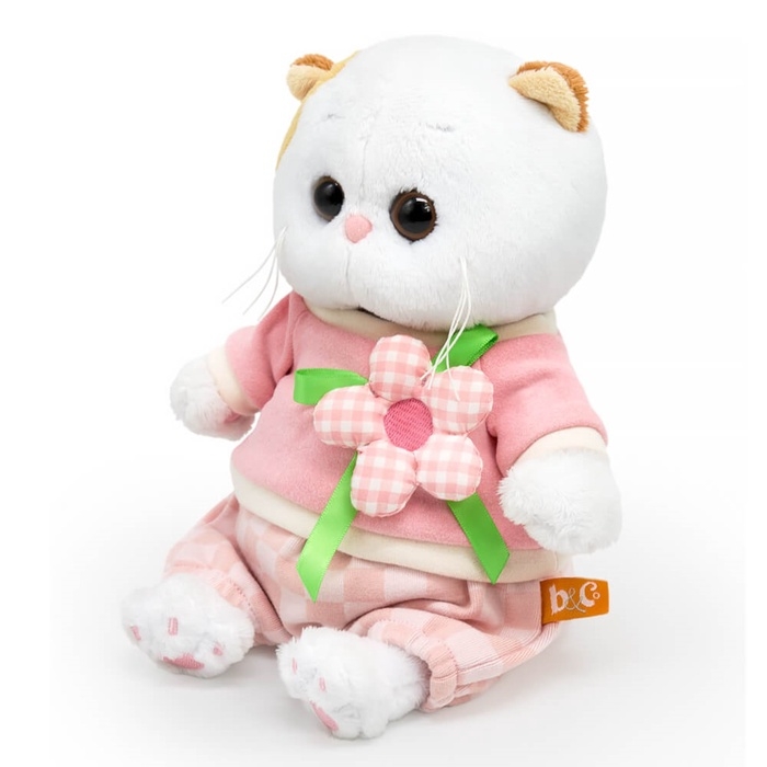 Мягкая игрушка &laquo;Кошечка Ли-Ли BABY&raquo;, в свитшоте с цветком, 20 см