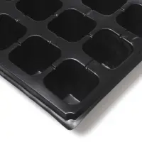 Кассета для рассады, 21 ячейка по 150 мл, пластик, чёрная, 54&times;28&times;7 см, Greengo