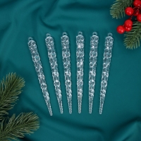 Ёлочные игрушки &laquo;Сосулька люкс&raquo; (набор 6 шт), 15 см