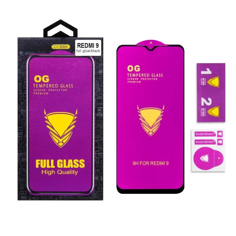 Защитное стекло Xiaomi Redmi 9 OG 3D черное