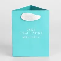 Пакет подарочный для цветов треугольный, упаковка &laquo;Будь счастлива&raquo;, 12 х 8 х 9.5 см