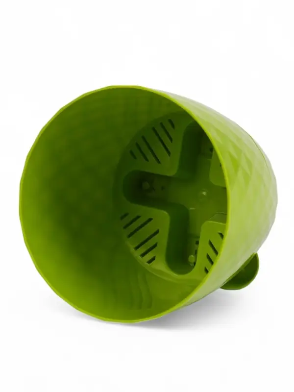 Кашпо с прикорневым поливом "Румба" 1 л, D13,5 см, h-12 см, цвет киви