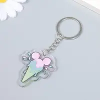 Брелок акрил "Мороженое в рожке/Бутыль" МИКС 3,8х5,2 см