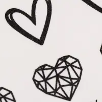 Слайдеры для ногтей &laquo;Пустые сердца&raquo;, чёрные