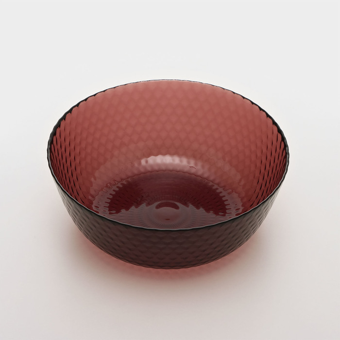 Салатник стеклянный &laquo;Идиллия&raquo;, d=23 см, цвет лилак