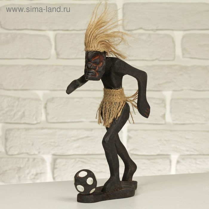 Сувенир &laquo;Абориген-футболист&raquo;, 8&times;12&times;21 см, дерево