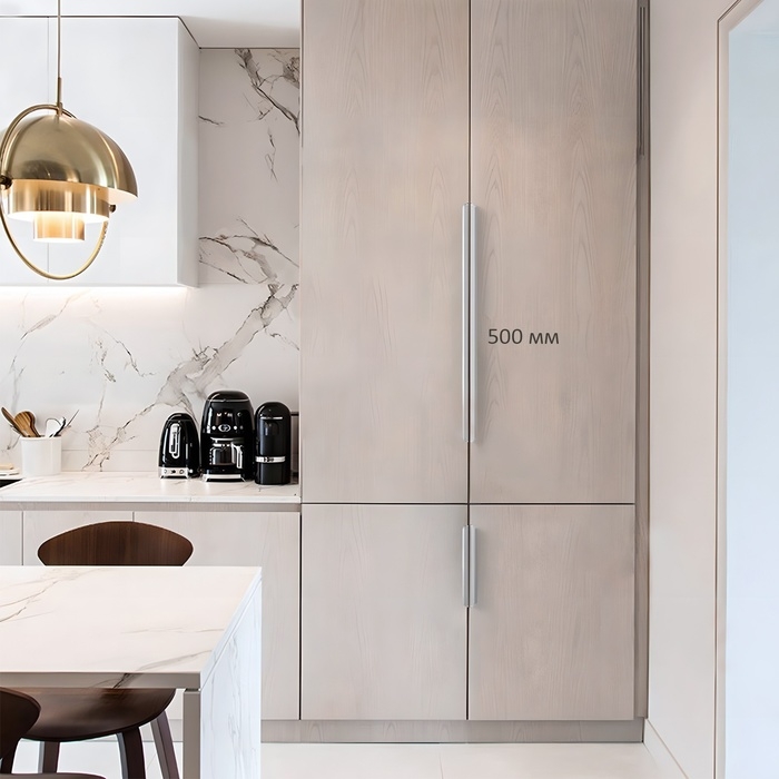 Ручка CAPPIO RT001CP, L=500,м/о 288, цвет  матовый хром