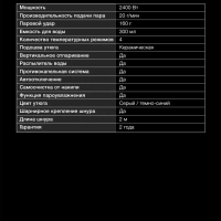 Утюг H-SI01789 2400Вт серый