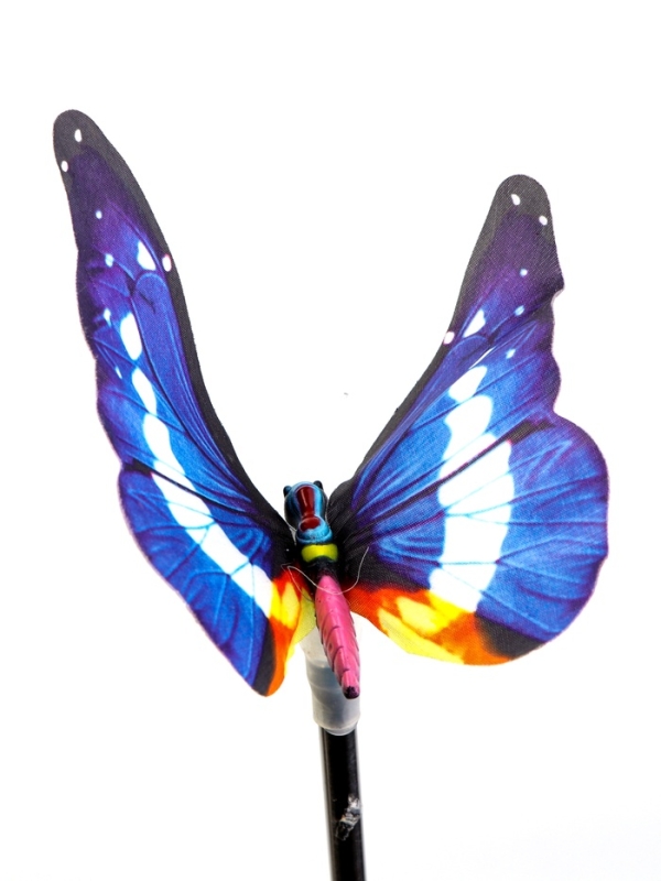 Штекер с подсветкой "Бабочка Адриа" синяя, 12х70см