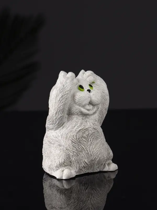 Набор статуэток "Три кота: ничего не вижу, не слышу, не говорю" 7 см, серый