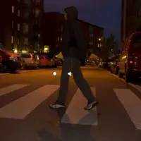 Пешеходный светоотражатель &laquo;Круг&raquo;, синий