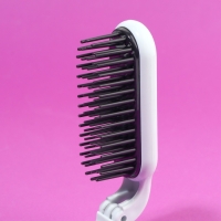 Расчёска массажная, складная, с зеркалом, 3 &times; 10 см, цвет белый