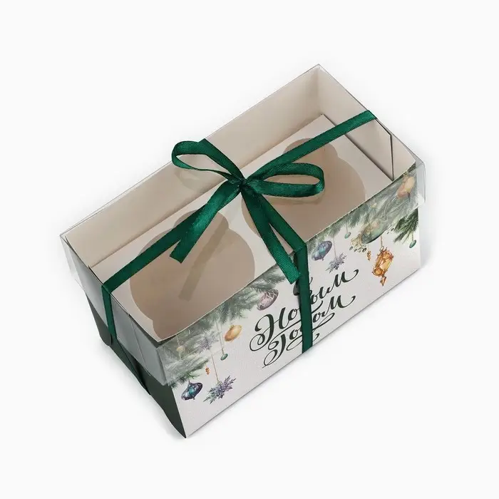 Коробка для капкейка &laquo;Новогодние истории&raquo;, 16 х 8 х 10 см