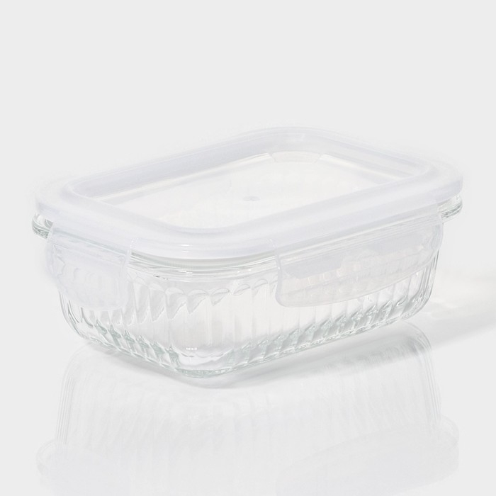Контейнер для еды из жаропрочного стекла Доляна &laquo;Данте&raquo;, прямоугольный, 370 мл, 14,5&times;10,5&times;5,5 см
