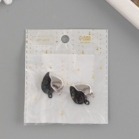 Замок магнитный металл "Вторая половинка, сердце" набор 2 шт чёрно-серебряный 2,6х2,2 см