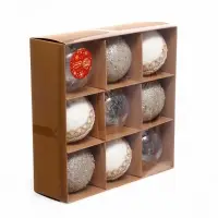 Набор шаров пластик d-8 см, 9 шт "Орсон" люкс