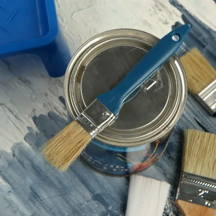 Кисть плоская ТУНДРА, смешанная щетина, пластиковая рукоятка, 1", 25 мм