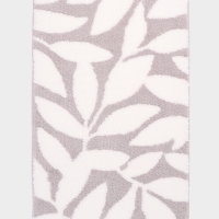 Коврик Доляна Leaves, 50&times;80 см, ворс 1.5 см, микрофибра, серый