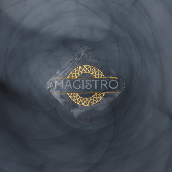 Тарелка обеденная Magistro &laquo;Вирпул&raquo;, d=27,4 см, стекло, голубая