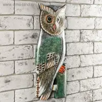 Настенное панно "Сова на ветке" 48х20х2,5 см