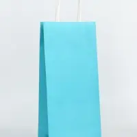 Пакет крафт под бутылку, &laquo;Лазурный&raquo;, 14&times;8&times;32 см