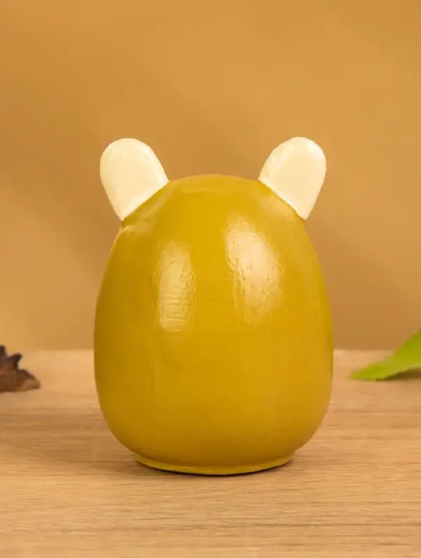 Деревянная кукла кокеши "Тигренок" цв. жёлтый, 6х6х9 см