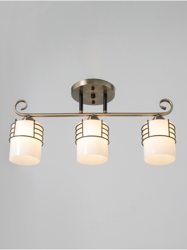 Люстра "Кипр" 3х40Вт Е27 латунь/черный 52х26х26см