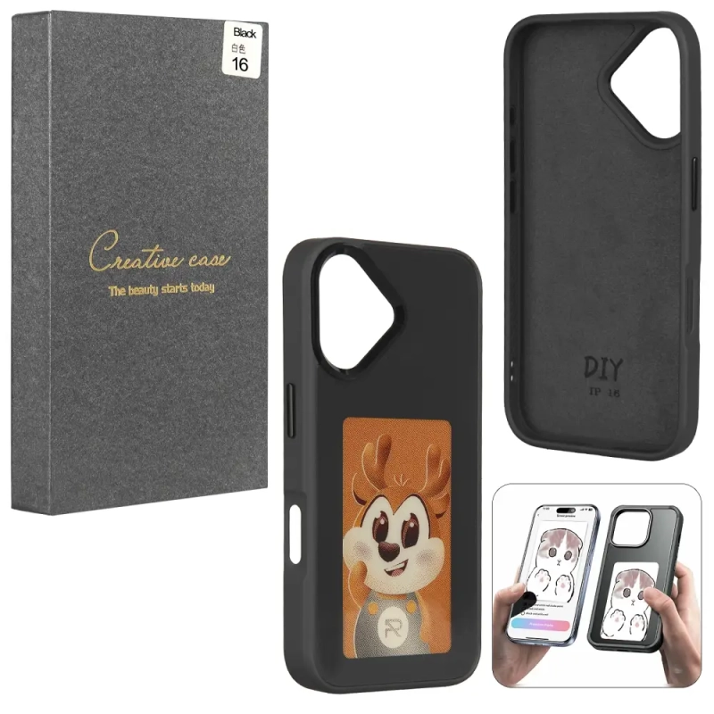 Чехол iPh 16 Black с проекцией