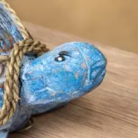 Сувенир "Черепаха" дерево сиграсс, кокос, 25х16х10 см, цв. голубой