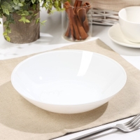 Тарелка cуповая &laquo;Зефир&raquo;, d=20.8 см, цвет белый